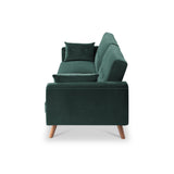 Trom 3 Seater Green Velvet Sofabed by Roseland Furniture