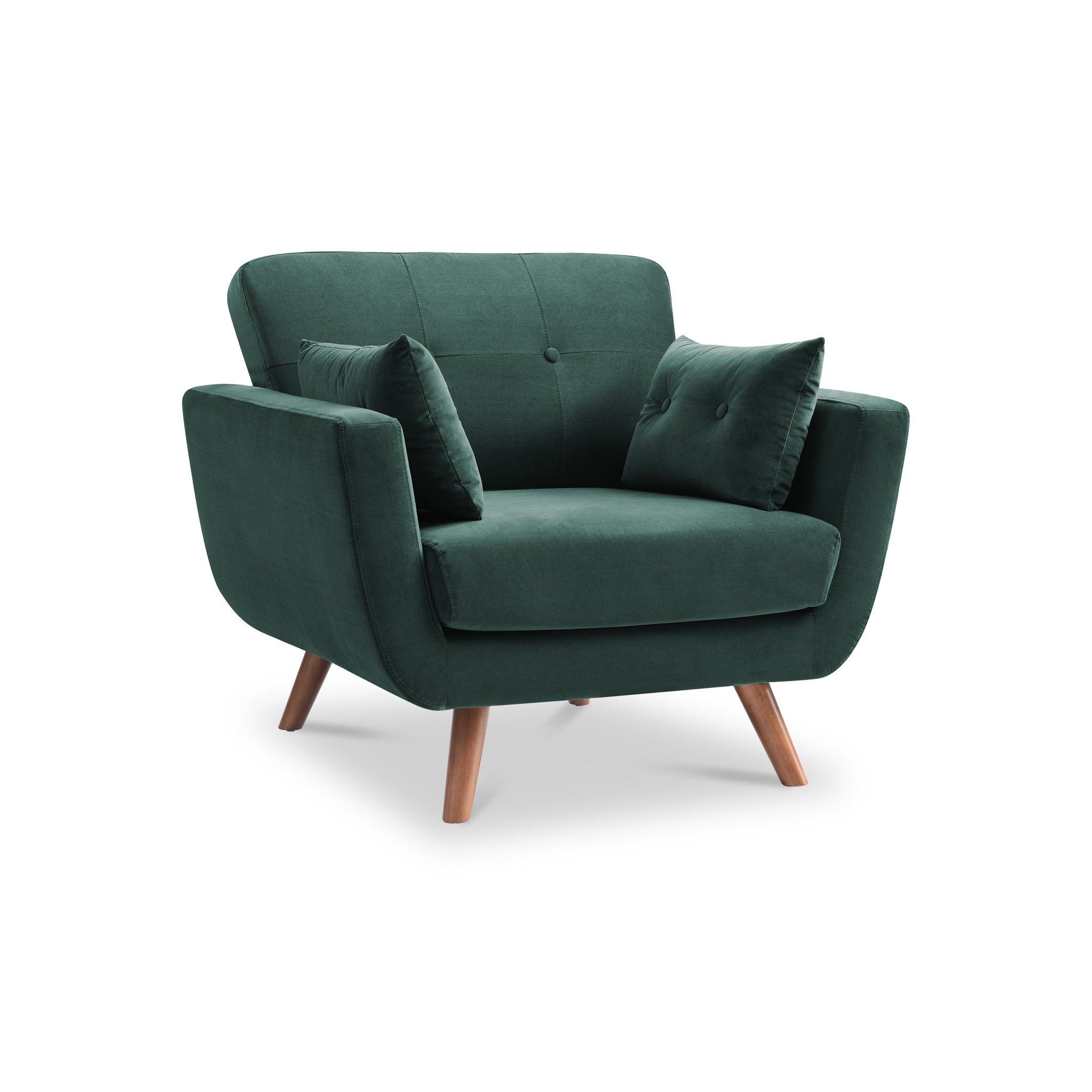 Emerald green on sale velvet armchair