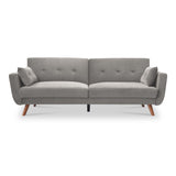 Trom 3 Seater Grey Velvet Sofabed by Roseland Furniture