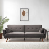 Trom 3 Seater Grey Velvet Sofabed by Roseland Furniture