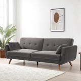 Trom 3 Seater Grey Velvet Sofabed by Roseland Furniture