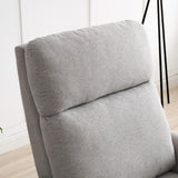 Fairford Grey Faux Wool Reclining Armchair