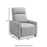 Fairford Grey Faux Wool Reclining Armchair dimensions