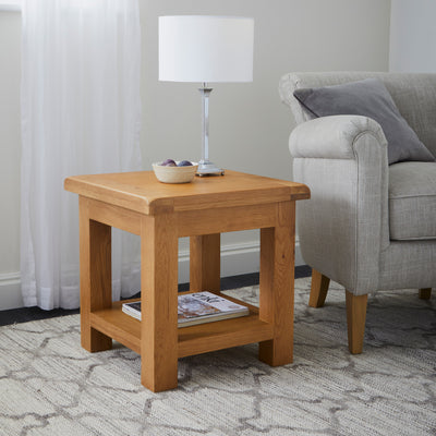 Zelah Oak Lamp Table