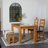 Zelah Oak Small Extending Dining Table 150cm-200cm from Roseland Furniture