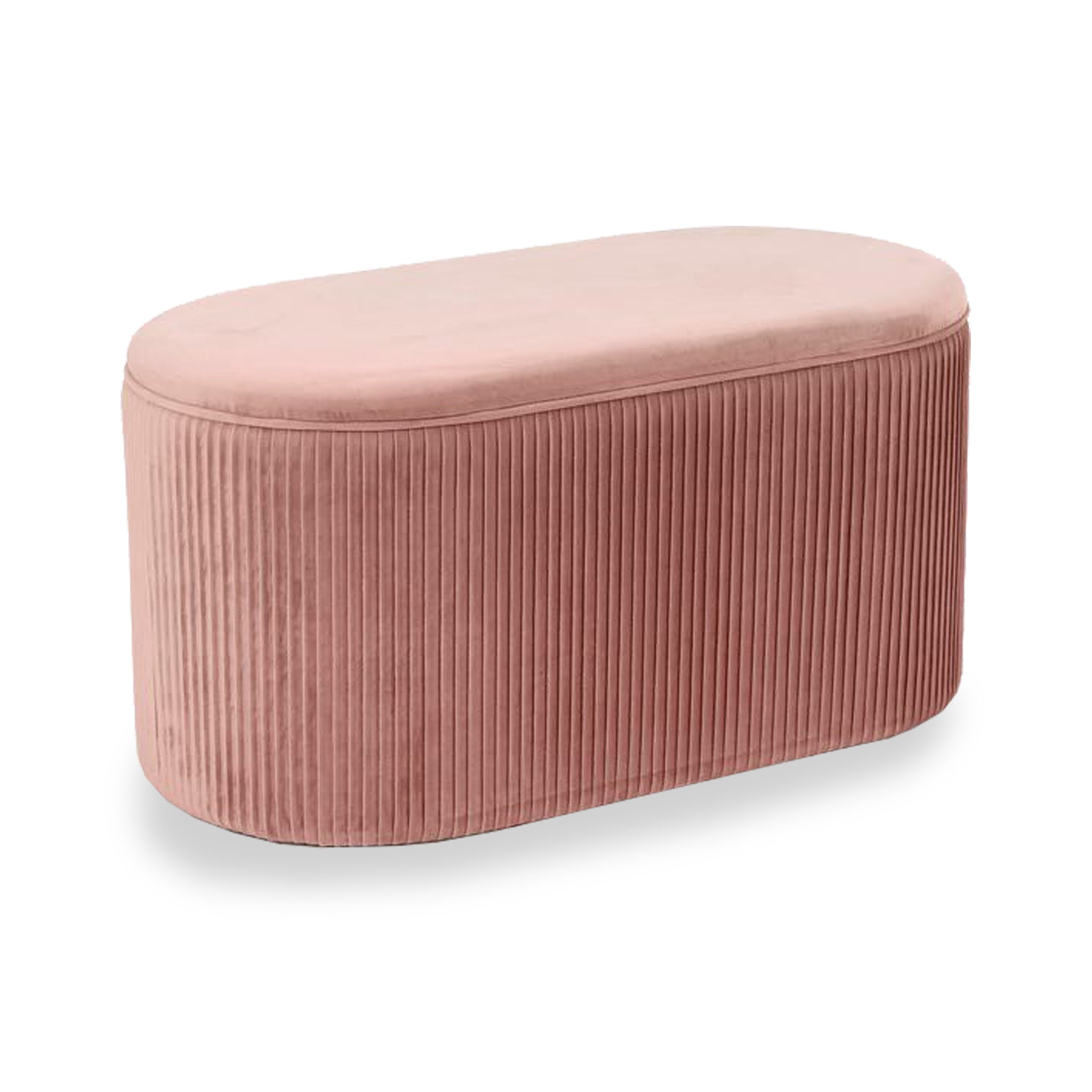 Polly Pink Velvet Blanket Storage Box for Bedroom Roseland