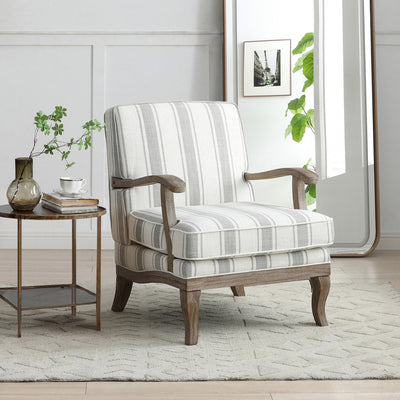 Sandringham Striped Linen Accent Chair