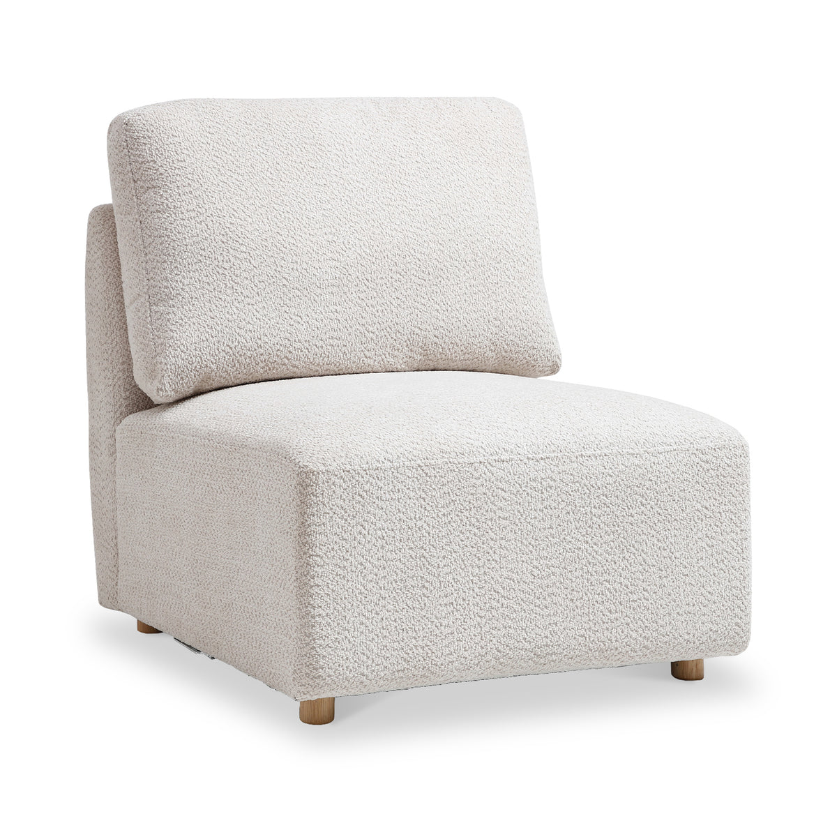 Fairfax-boucle-modular-armless-sofa-piece-nat from Roseland Furniture