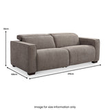 Beaumont Chenille 3 Seater Sofa Recliner Sofa dimension