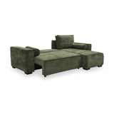 Selby Olive Chenille Corner Sofabed from Roseland Furniture