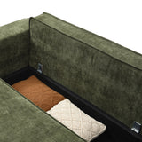 Selby Olive Chenille Corner Sofabed from Roseland Furniture