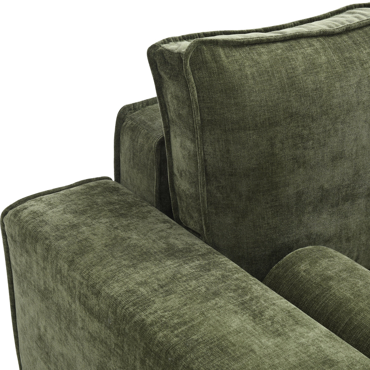 Selby Olive Chenille Corner Sofabed from Roseland Furniture