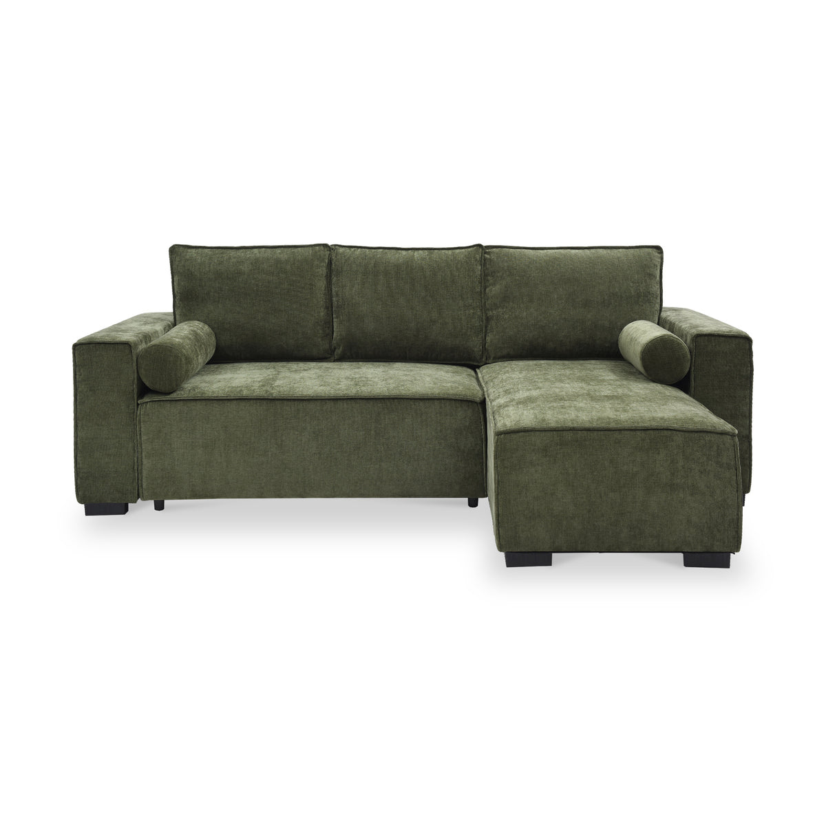 Selby Olive Chenille Corner Sofabed from Roseland Furniture 