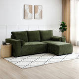 Selby Olive Chenille Corner Sofabed from Roseland Furniture