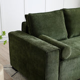 Selby Olive Chenille Corner Sofabed from Roseland Furniture