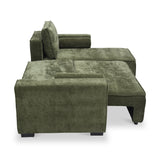 Selby Olive Chenille Corner Sofabed from Roseland Furniture