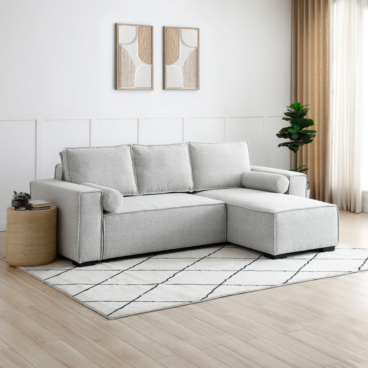 Selby Soft Boucle Corner Sofabed