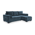 Selby Navy Chenille Corner Sofabed from Roseland Furniture