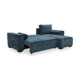 Selby Navy Chenille Corner Sofabed from Roseland Furniture