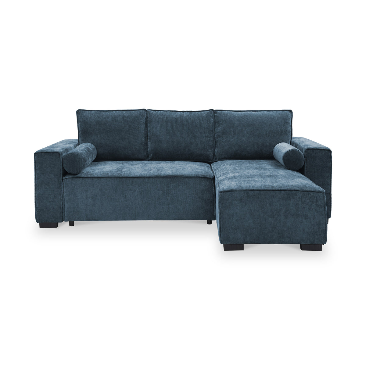 Selby Navy Chenille Corner Sofabed from Roseland Furniture