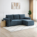 Selby Navy Chenille Corner Sofabed from Roseland Furniture