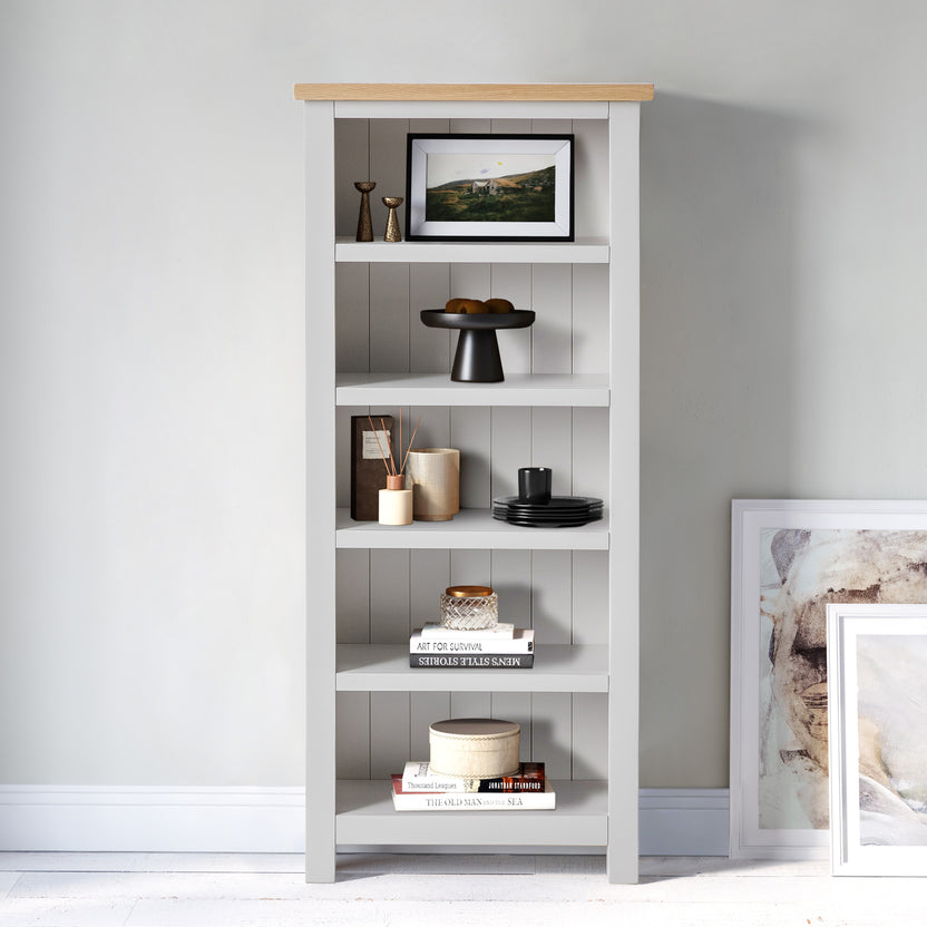 Farrow Narrow Bookcase | Grey, Cream, White & More Colours | Roseland