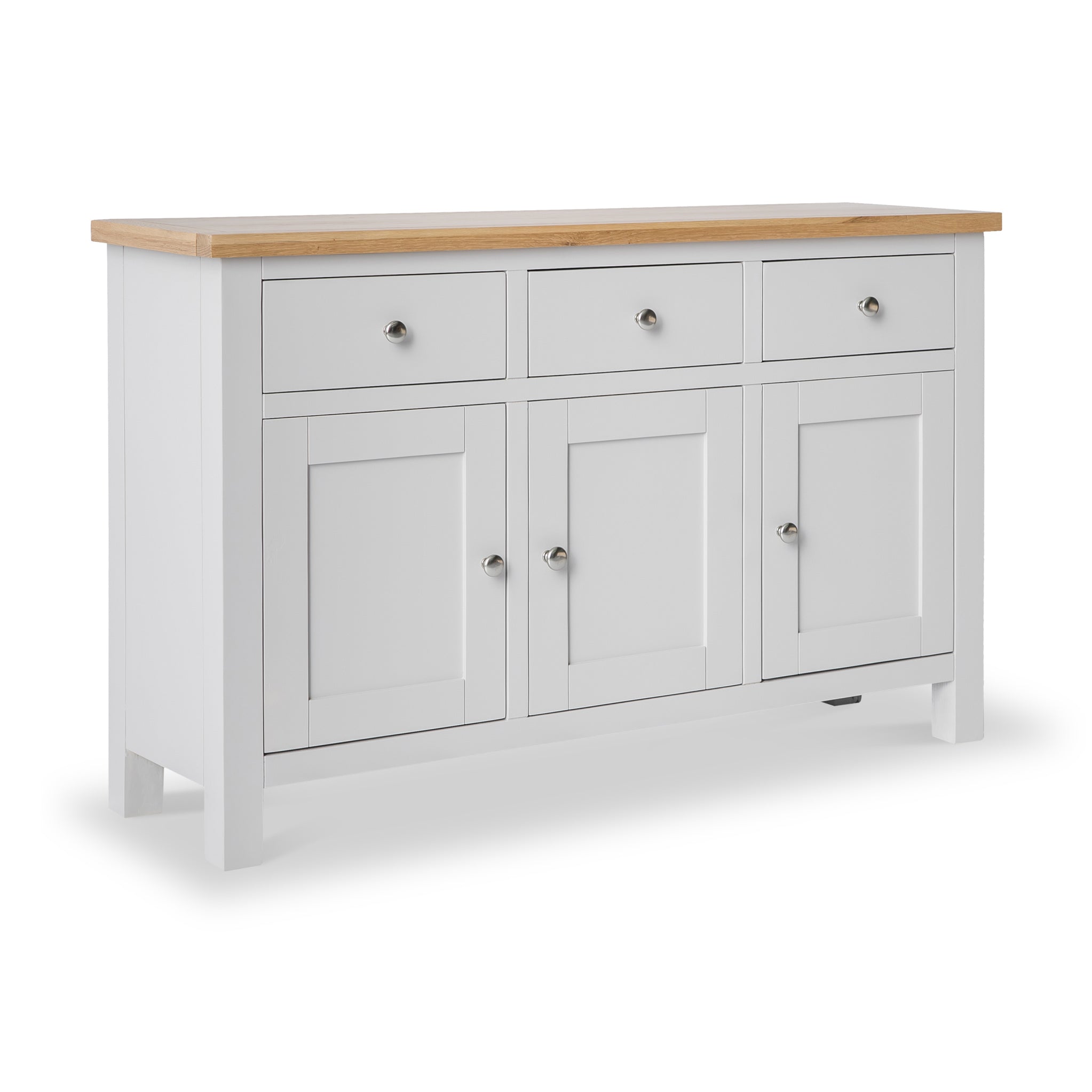 White painted sideboard with deals oak top