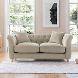 Clarence Putty Velvet Chesterfield 2 Seater couch for living room