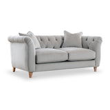 Clarence Putty Velvet Chesterfield 2 Seater Sofa