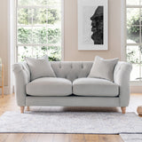 Clarence Putty Velvet Chesterfield 2 Seater couch for living room