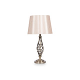 Jenna Antique Brass Metal Twist Detail Table Lamp from Roseland Furniture