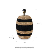 Kalutara Black and Natural Sea Grass Tall Table Lamp