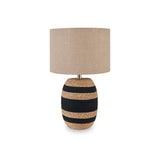 Kalutara Black and Natural Sea Grass Tall Table Lamp