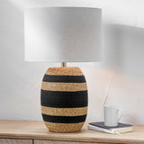 Kalutara Black and Natural Sea Grass Tall Table Lamp