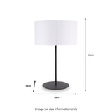 Elin Matt Black & Ivory Table Lamp