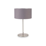 Elin Brushed Silver & Steel Grey Table Lamp from Roseland Furniture