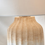 Amalia Natural Ombre Textured Stoneware Table Lamp