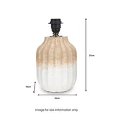 Amalia Natural Ombre Textured Stoneware Table Lamp