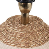 Talalla Cream and Natural Sea Grass Round Table Lamp