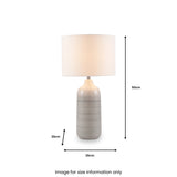 Venus Blue and Grey Ombre Ceramic Table Lamp from Roseland Furniture