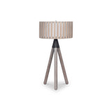 Rabanne Slatted Antique Wood Tripod Table Lamp