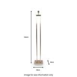 Langston Satin Brass Metal 4 Post Floor Lamp from Roseland Furniture