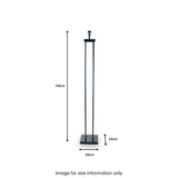 Langston Matt Black Metal Four Post Floor Lamp