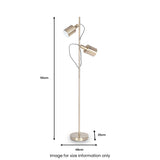 Aaron Antique Brass Metal Task Floor Lamp from Roseland Furniture