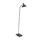 Canton Matt Black and Brass Metal Cone Floor Lamp from Roseland Furniture