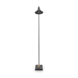 Canton Matt Black and Brass Metal Cone Floor Lamp