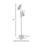 Aaron Brushed Chrome Metal Task Floor Lamp