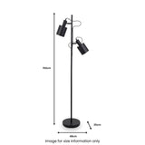 Aaron Black Metal Task Floor Lamp