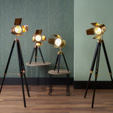 Hereford Gold and Black Tripod Floor Lamp