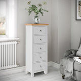 Farrow Grey 5 Drawer Tallboy Chest from Roseland Furniture